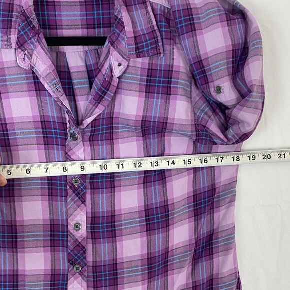Northern Reflections Purple Plaid Flannel Shirt Tailored Fit - Picture 5 of 8